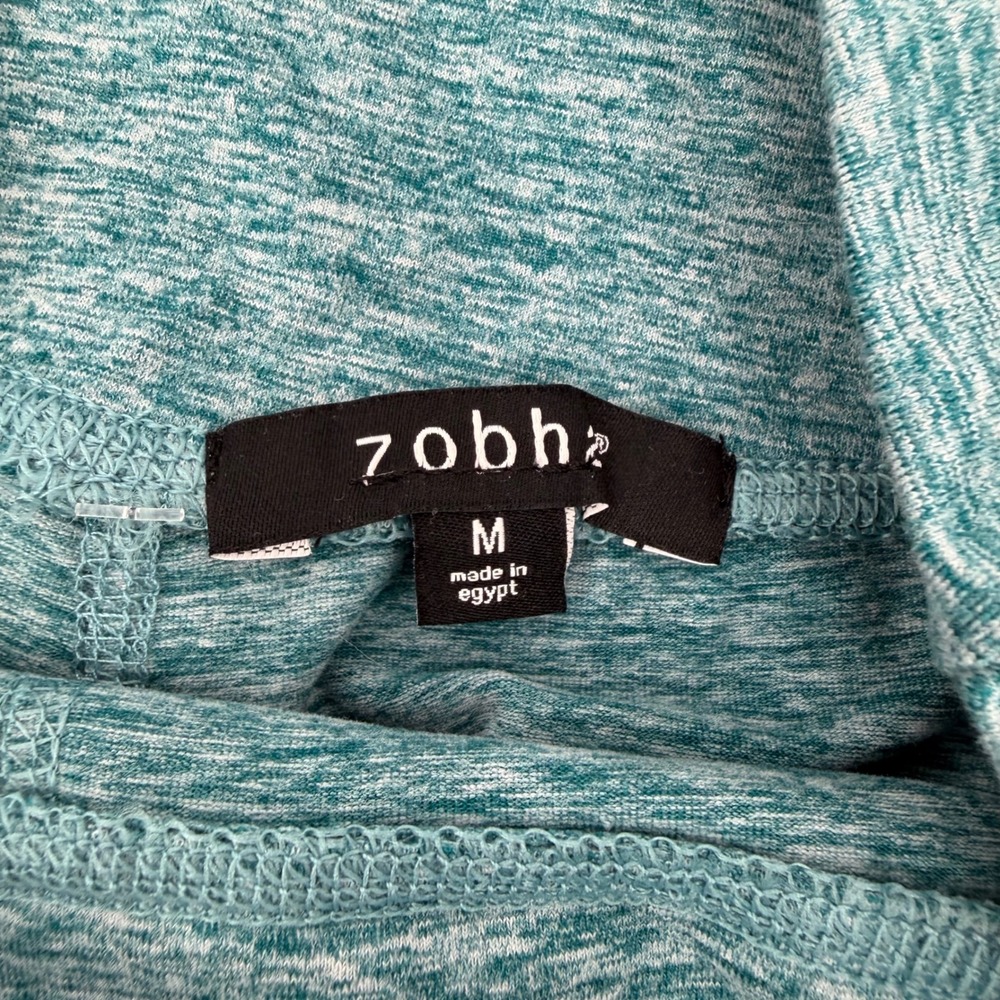 Zobha Womens H. Hydro Heathered Teal High Waisted Capri Leggings Size M NWT - Picture 4 of 7